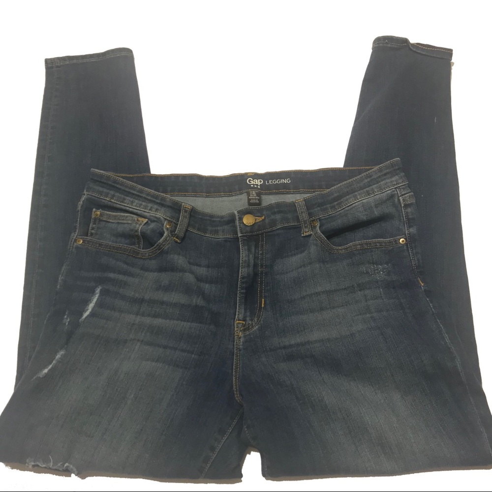 GAP Denim Legging Distressed Jeans Sz 14